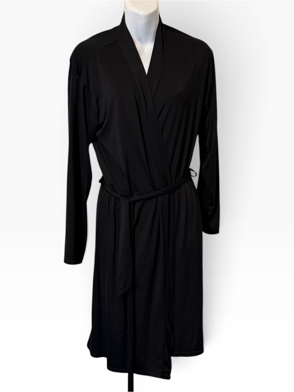 Natori Black Wrap Robe Tie Belt Women’s Size Small